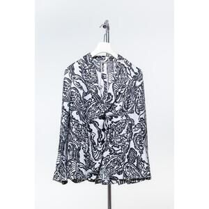 Etro Vintage Black and White Printed Blazer